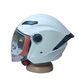 Мотошлем Mototech MT-606, открытого типа, белый, с прозрачным стеклом и встроенными очками. 14210182 фото 1